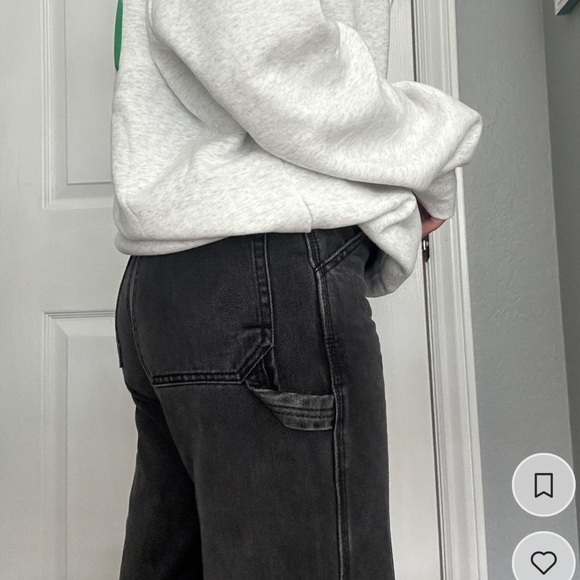 Brandy Melville/ Black cargo jean/ barely warn/ one size fits all - Picture 2 of 3